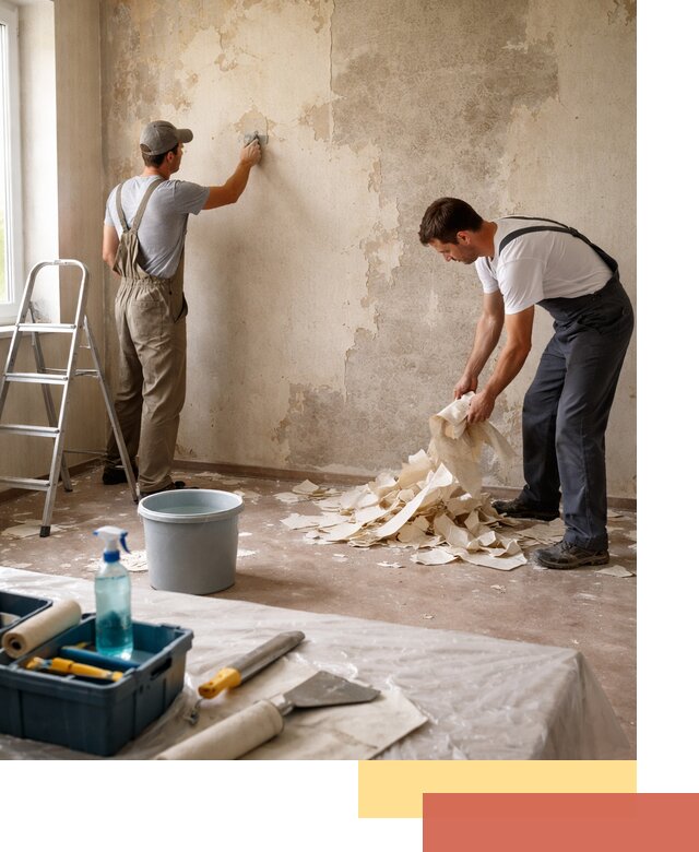 Снятие старых обоев в Пыть-яхе быстро и качественно