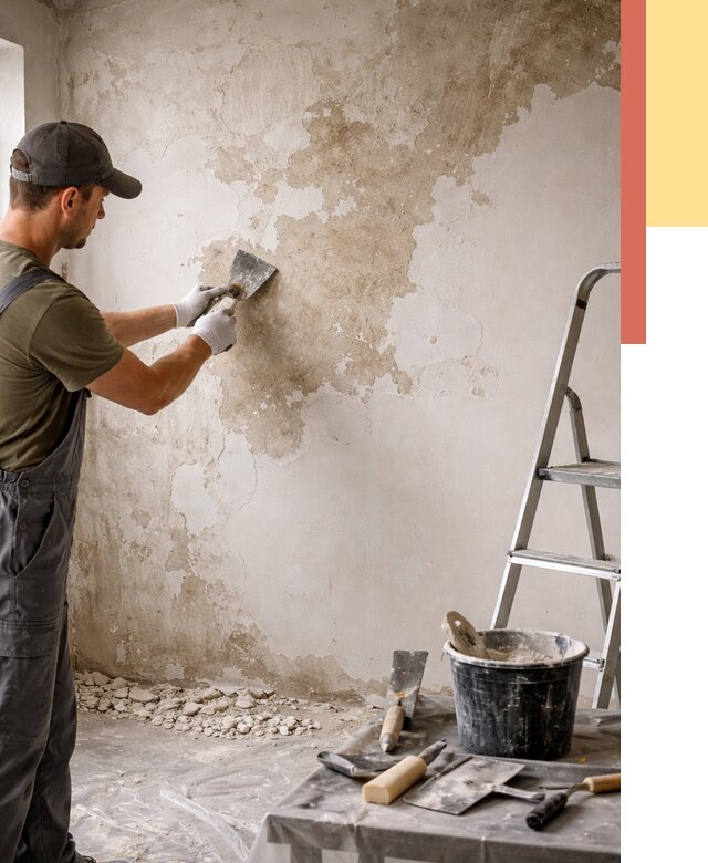 Снятие старой шпаклевки в Пыть-яхе от 1882 руб. — быстро и недорого | ОТДЕЛОЧНИК-Пть