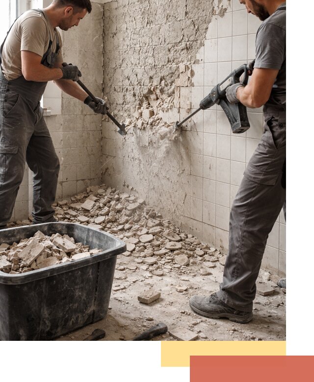 Демонтаж плитки со стен в Пыть-яхе быстро и аккуратно