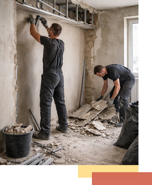 Демонтаж короба из гипсокартона в Пыть-яхе быстро и аккуратно