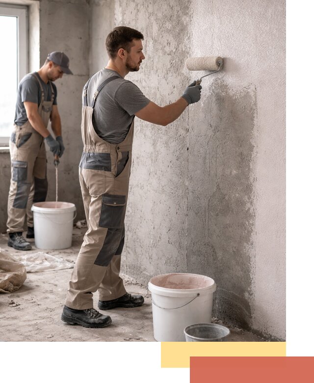 Нанесение бетоноконтакта на стены в Пыть-яхе для последующей отделки