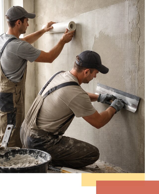 Армирование стен стеклосеткой в Пыть-яхе для прочной отделки