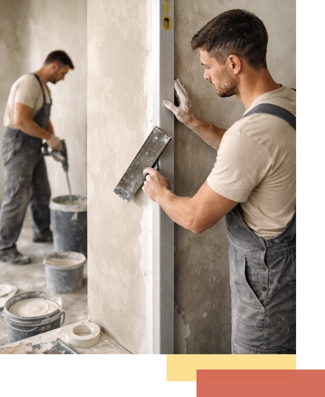 Выведение углов стен в Пыть-яхе: монтаж и оштукатуривание