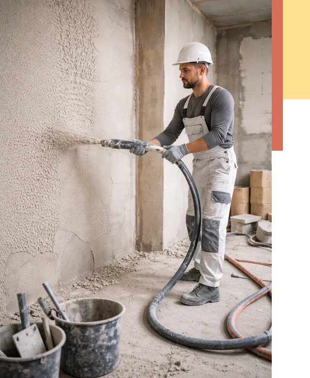 Машинная штукатурка стен в Пыть-яхе под ключ от 6612 руб./м2 | ОТДЕЛОЧНИК-Пть