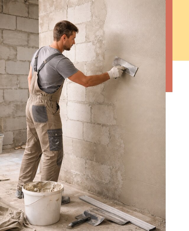 Штукатурка стен из газобетона в Пыть-яхе от 2136 руб./м2 — быстро и недорого | ОТДЕЛОЧНИК-Пть