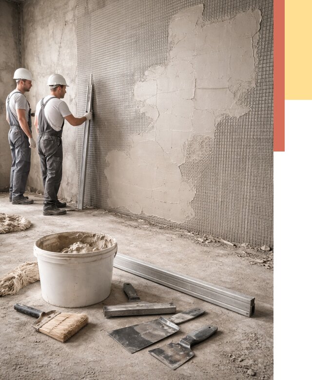 Штукатурка стен по сетке в Пыть-яхе от 5595 руб./м2 — быстро и недорого | ОТДЕЛОЧНИК-Пть