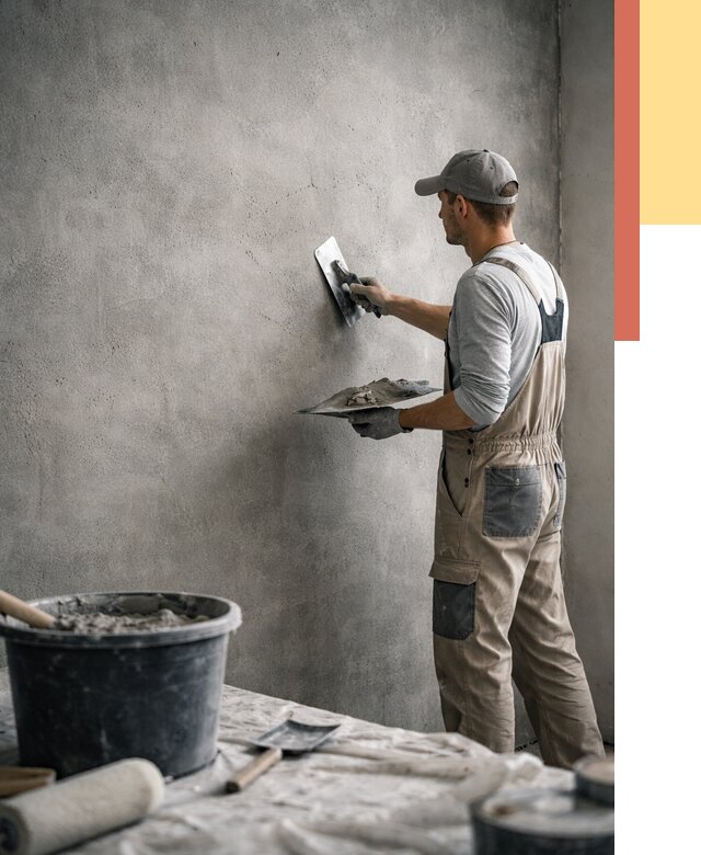 Декоративная штукатурка под бетон в Пыть-яхе от 2543 руб./м² — нанесение под ключ | ОТДЕЛОЧНИК-Пть