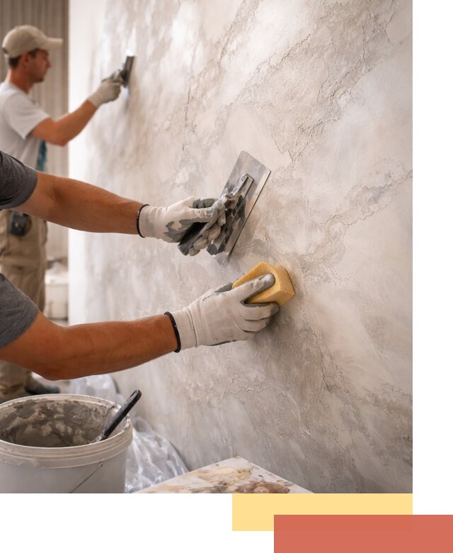 Декоративная штукатурка под мрамор в Пыть-яхе для стен и потолков