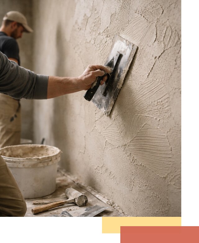 Фактурная штукатурка стен в Пыть-яхе — монтаж, отделка, реставрация