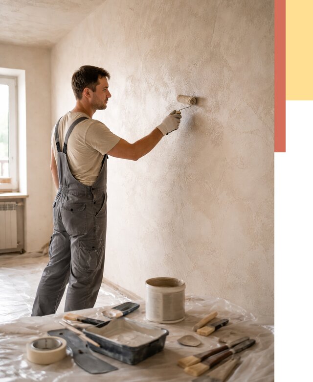 Нанесение лессирующей краски по декоративке в Пыть-яхе от 1780 руб. | ОТДЕЛОЧНИК-Пть