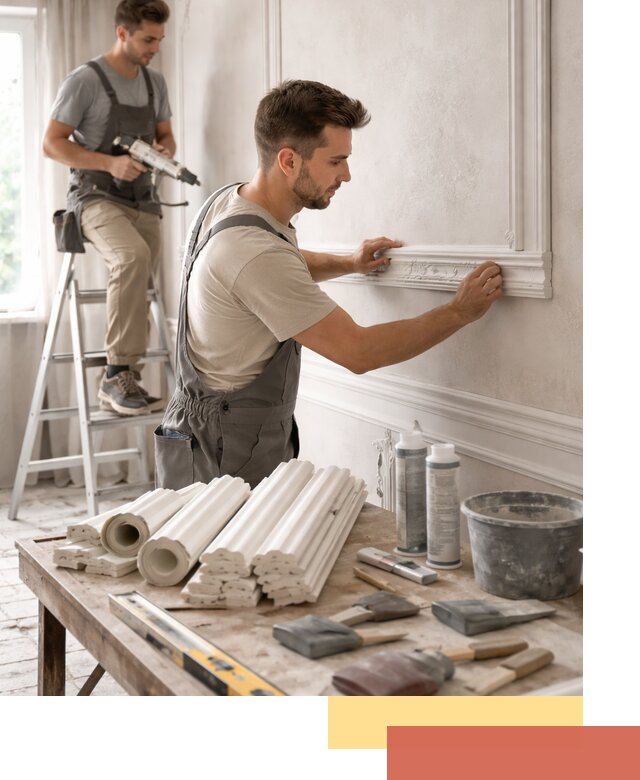 Монтаж лепнины на стены в Пыть-яхе профессионально и качественно