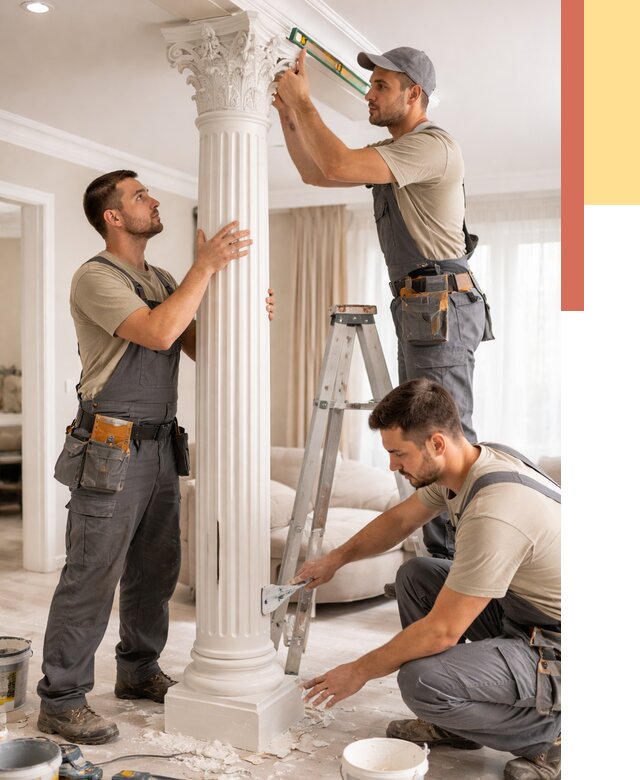 Установка декоративных колонн в Пыть-яхе от 12208 руб. под ключ | ОТДЕЛОЧНИК-Пть