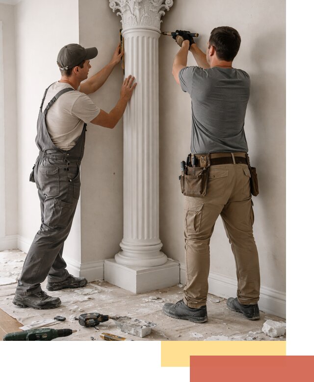 Установка декоративных колонн в Пыть-яхе под ключ