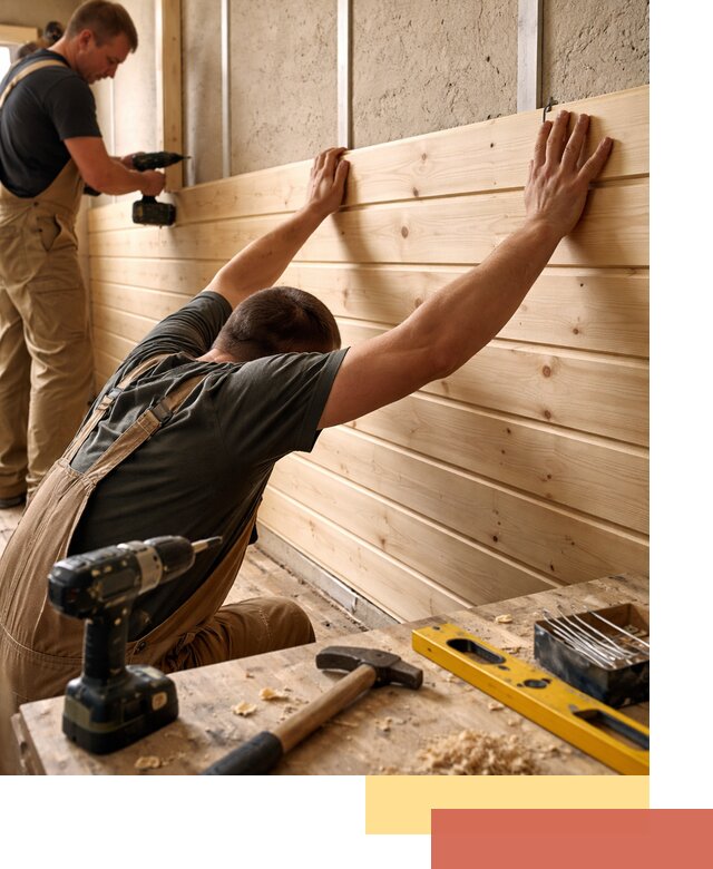 Монтаж деревянной вагонки на стены в Пыть-яхе быстро и качественно