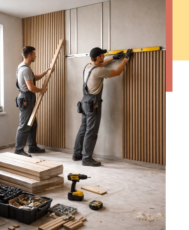 Монтаж реечных панелей на стены в Пыть-яхе от 1221 руб. — быстро и недорого | ОТДЕЛОЧНИК-Пть