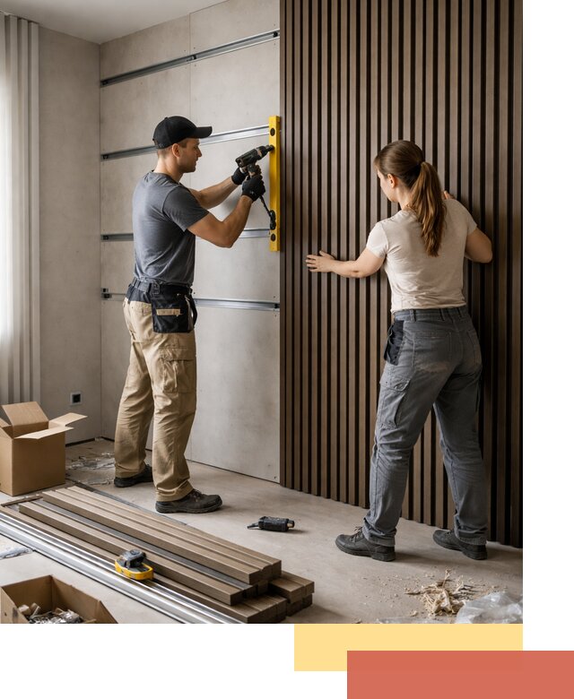 Монтаж реечных панелей на стены в Пыть-яхе