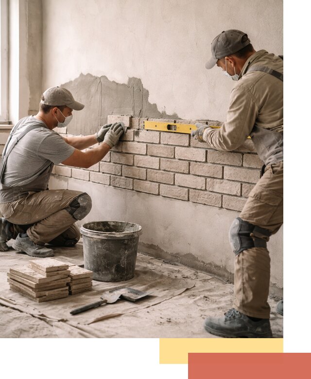 Монтаж декоративного кирпича профессионально в Пыть-яхе