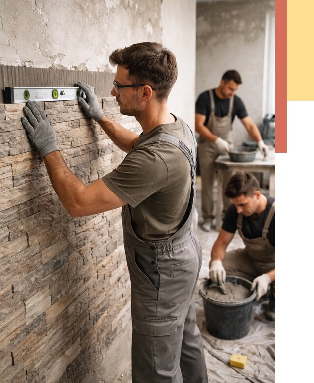 Монтаж искусственного камня в Пыть-яхе от 4578 руб. под ключ | ОТДЕЛОЧНИК-Пть