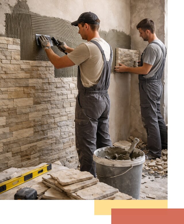 Монтаж искусственного камня в Пыть-яхе — облицовка стен и фасадов