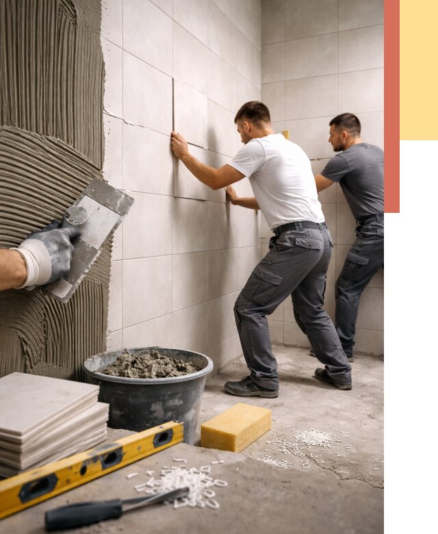 Укладка плитки на стены в Пыть-яхе от 865 руб. — качественно и недорого | ОТДЕЛОЧНИК-Пть