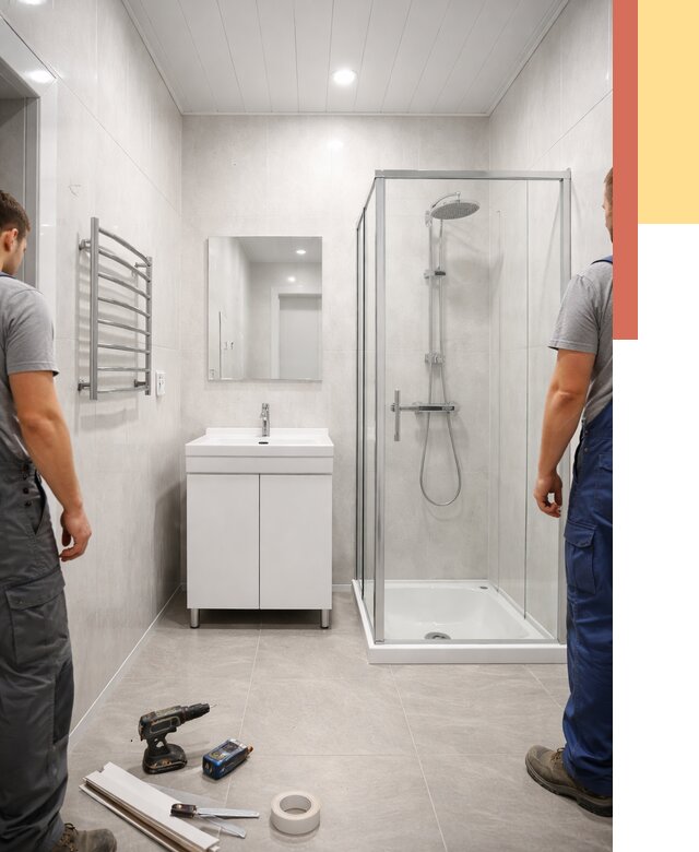 Отделка ванной комнаты панелями ПВХ в Пыть-яхе от 4578 руб. за м2 | ОТДЕЛОЧНИК-Пть