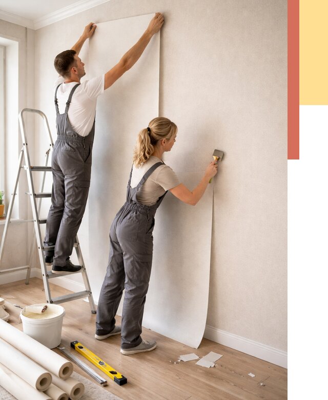 Поклейка флизелиновых обоев в Пыть-яхе от 6104 руб. | Быстро и недорого — ОТДЕЛОЧНИК-Пть