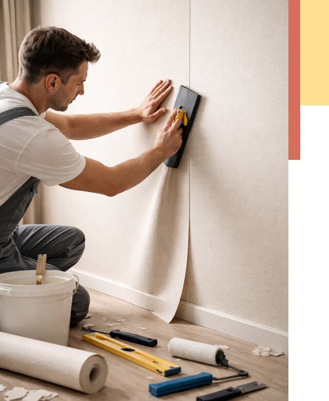 Поклейка виниловых обоев в Пыть-яхе от 4578 руб. | Быстро и недорого — ОТДЕЛОЧНИК-Пть