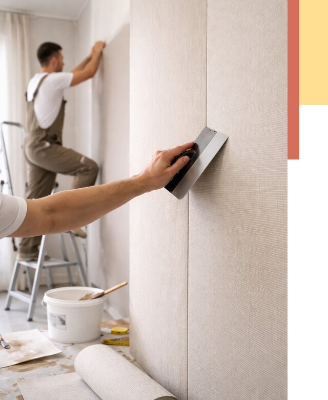 Поклейка текстильных обоев в Пыть-яхе от 4578 руб. под ключ | ОТДЕЛОЧНИК-Пть