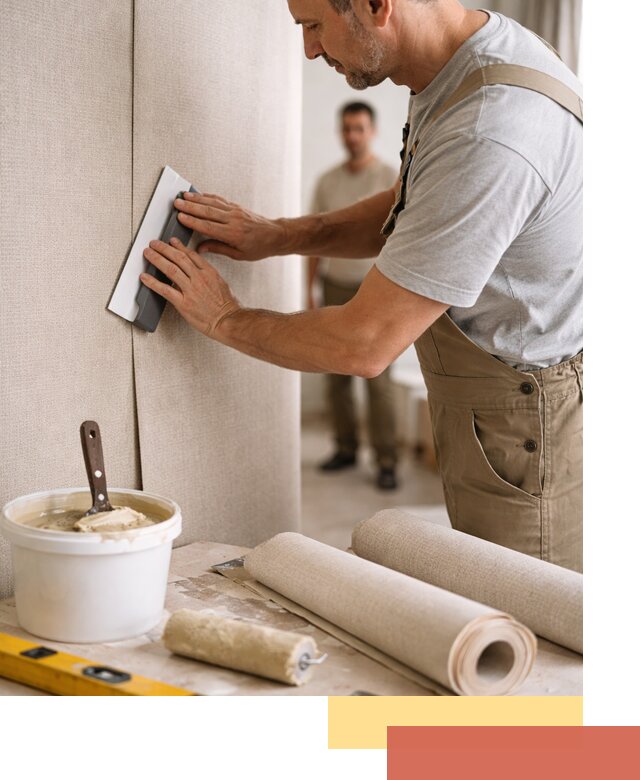 Поклейка текстильных обоев в Пыть-яхе профессионально и аккуратно