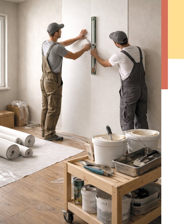 Поклейка стеклообоев в Пыть-яхе от 6612 руб. за м2 — быстро и недорого | ОТДЕЛОЧНИК-Пть