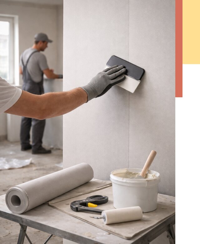 Поклейка обоев под покраску в Пыть-яхе от 3561 руб. за м2 | ОТДЕЛОЧНИК-Пть