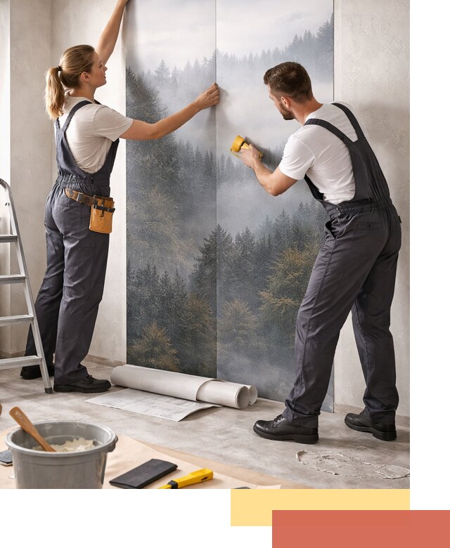 Поклейка фотообоев профессионально в Пыть-яхе под ключ