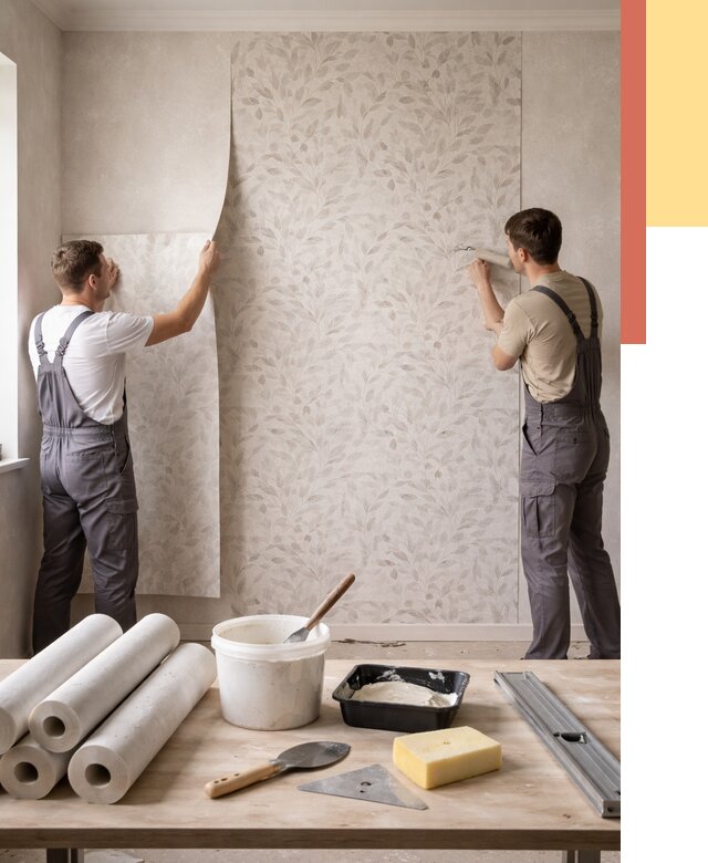 Поклейка обоев с подбором рисунка в Пыть-яхе от 3561 руб. | ОТДЕЛОЧНИК-Пть - быстро и недорого