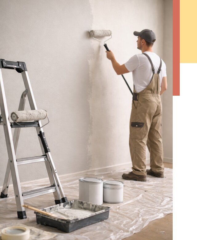 Покраска стен латексной краской в Пыть-яхе от 4578 руб. за м2 | ОТДЕЛОЧНИК-Пть