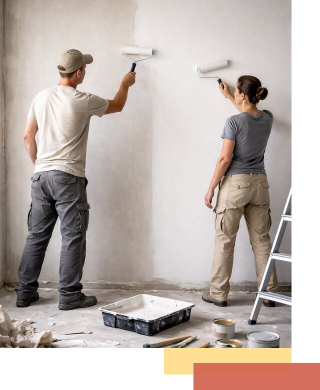 Окраска стен по стеклохолсту в Пыть-яхе качественно и долговечно