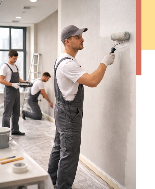 Покраска стен в офисе в Пыть-яхе от 8647 руб. — быстро и недорого | ОТДЕЛОЧНИК-Пть