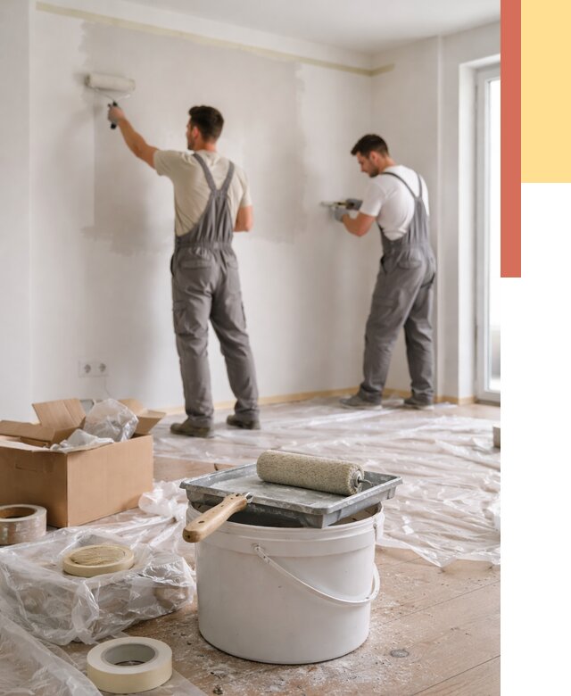 Покраска стен в квартире в Пыть-яхе от 2543 руб/м2 — быстро и недорого | ОТДЕЛОЧНИК-Пть