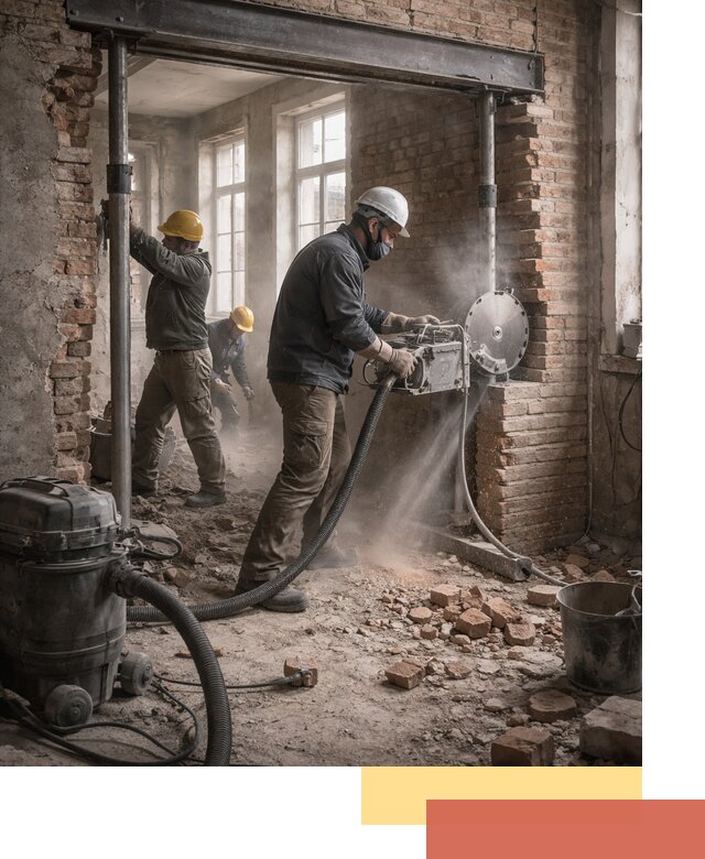 Прорезка проема в стене под дверной или оконный проем в Пыть-яхе