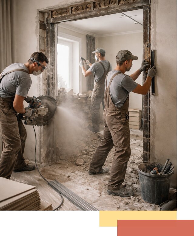 Расширение дверного проема под установку новой двери в Пыть-яхе