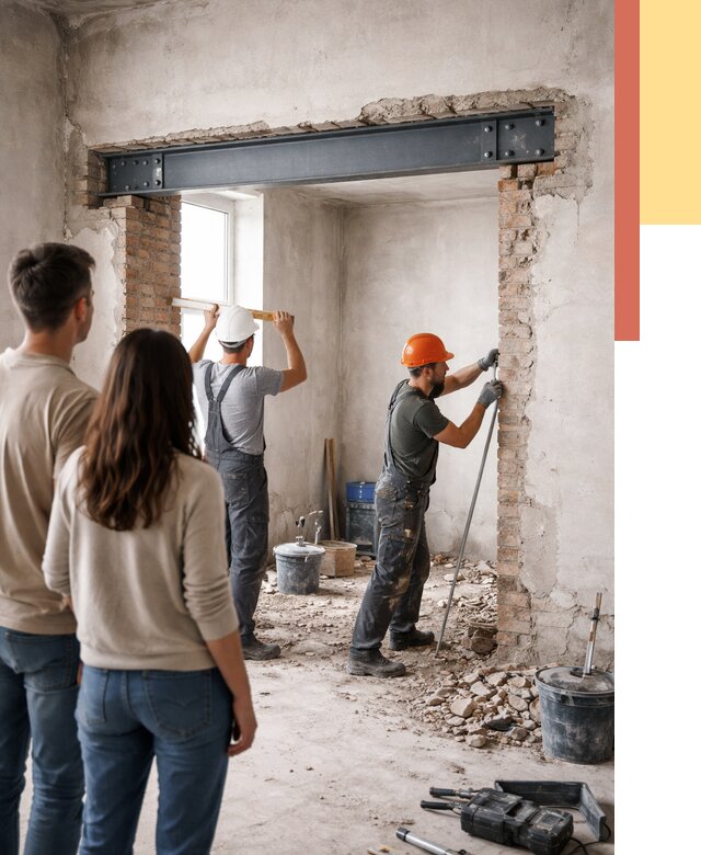 Усиление проема в стене в Пыть-яхе от 9664 руб. — усиление дверного проема металлоконструкцией | ОТДЕЛОЧНИК-Пть