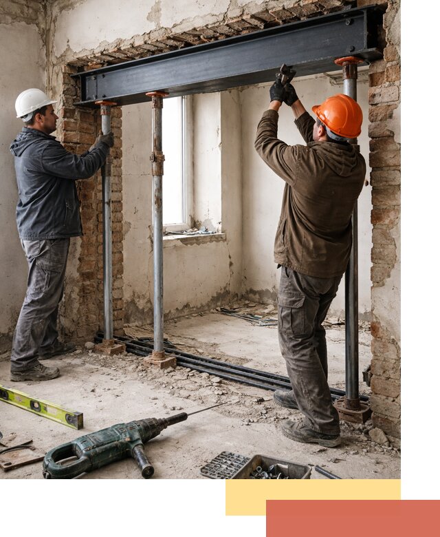 Усиление проема в стене в Пыть-яхе для расширения и безопасности