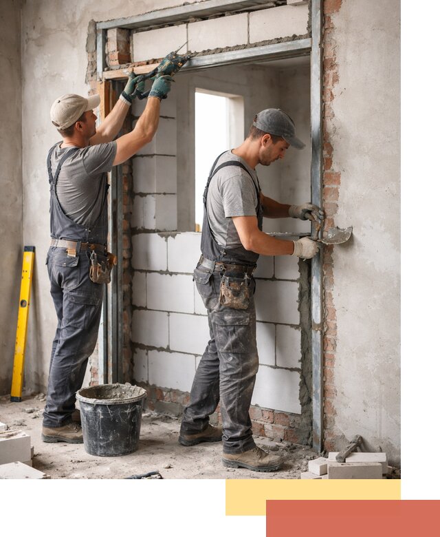 Закладка дверного проема под ключ в Пыть-яхе: демонтаж, монтаж, отделка