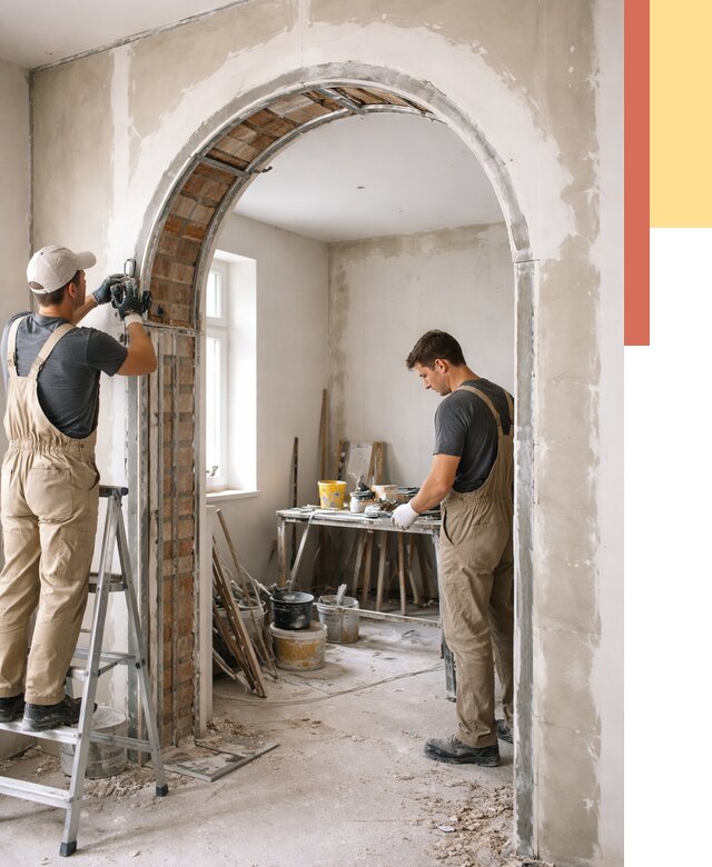 Устройство арочного проема в Пыть-яхе от 9664 руб. под ключ — быстро и недорого | ОТДЕЛОЧНИК-Пть