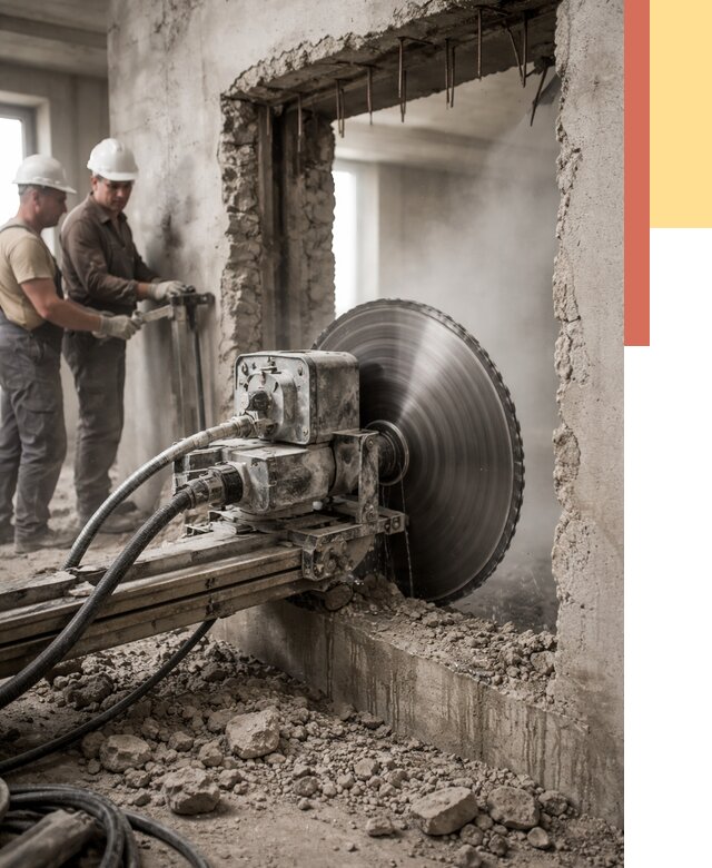 Алмазная резка проемов в Пыть-яхе от 4578 руб. быстро и недорого | ОТДЕЛОЧНИК-Пть