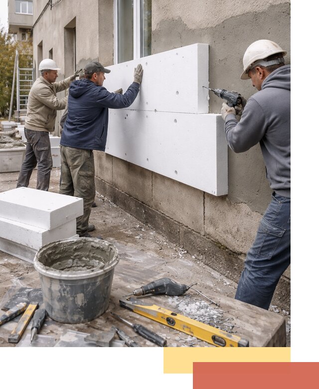 Утепление наружных стен пенопластом в Пыть-яхе