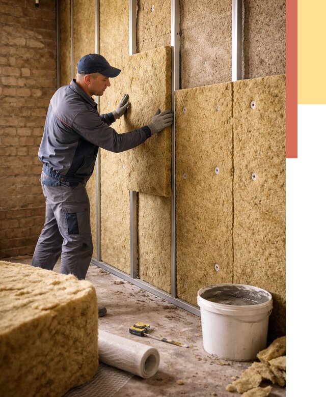 Утепление стен минватой в Пыть-яхе от 1373 руб./м2 — недорого и быстро | ОТДЕЛОЧНИК-Пть