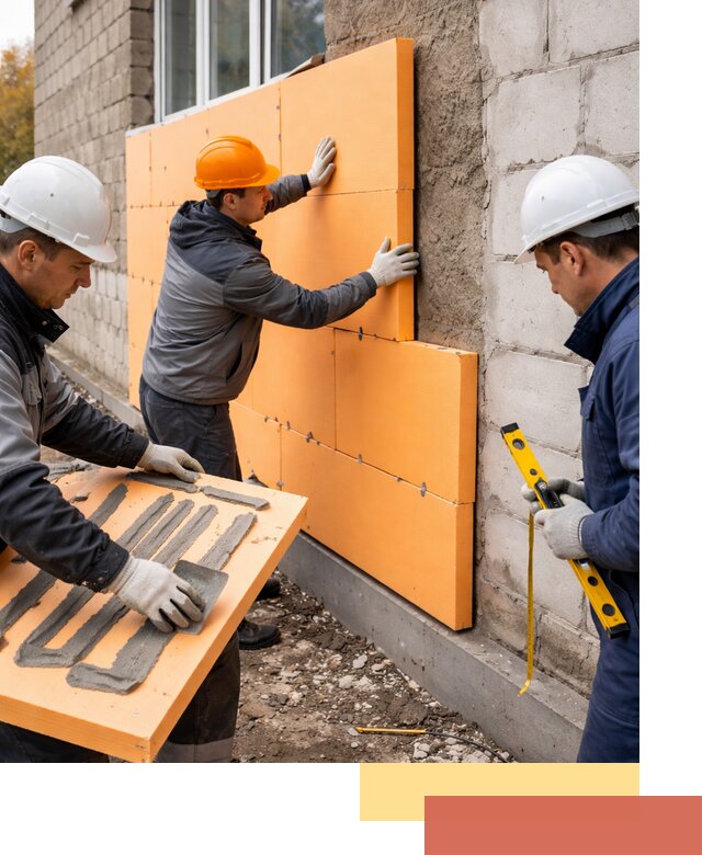 Утепление фасада пеноплексом под ключ в Пыть-яхе