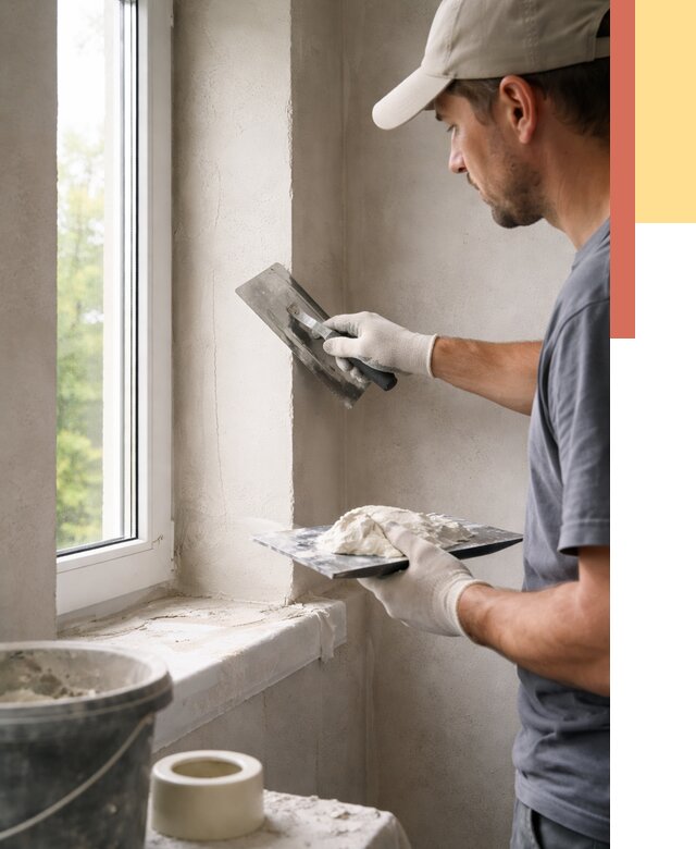 Штукатурка откосов в Пыть-яхе от 4578 руб/м² — услуги и выравнивание под ключ | ОТДЕЛОЧНИК-Пть