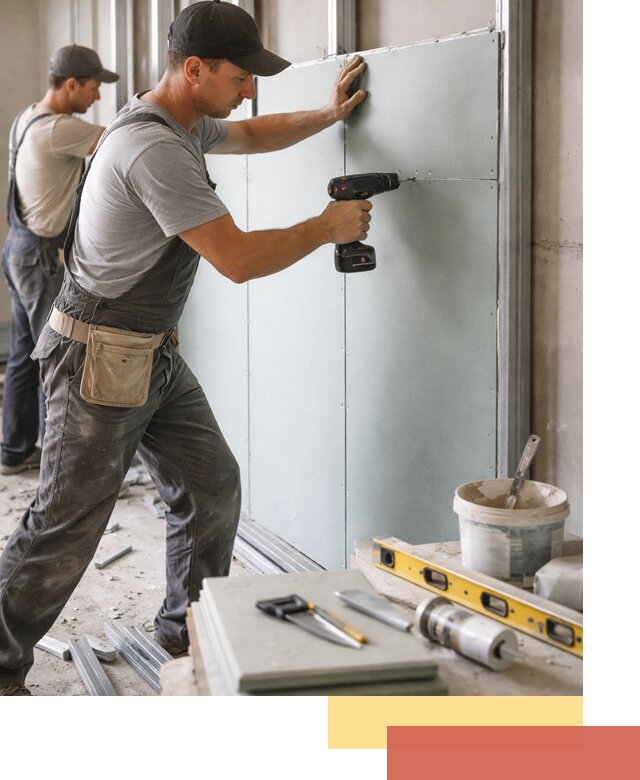 Кладка влагостойких перегородок ПГП в Пыть-яхе