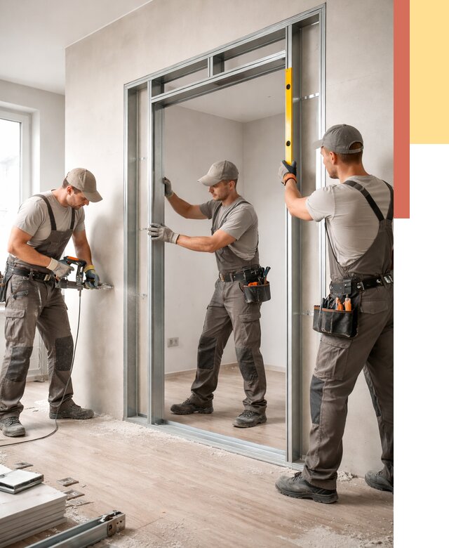 Устройство дверного проема в перегородке в Пыть-яхе от 4578 руб. под ключ | ОТДЕЛОЧНИК-Пть